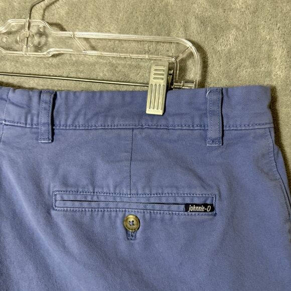 Johnnie O Shorts Mens Size 38 Blue Chino Flat Front Cotton Golf Preppy Spring - Picture 3 of 10